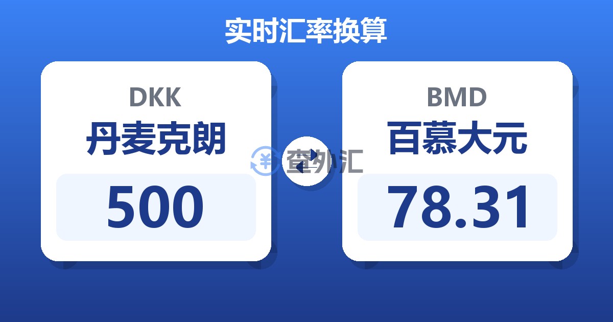 500丹麦克朗兑百慕大元
