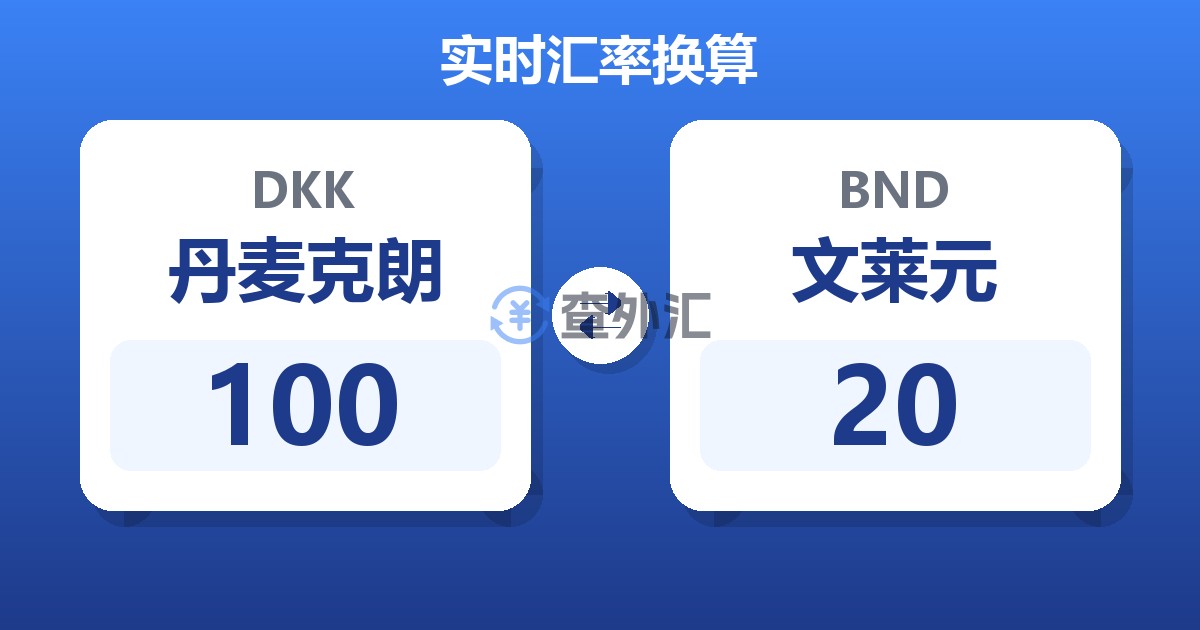 100丹麦克朗兑文莱元