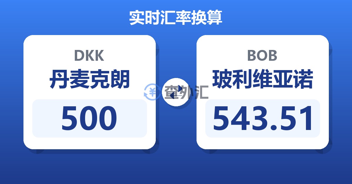 500丹麦克朗兑玻利维亚诺