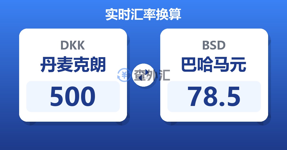 500丹麦克朗兑巴哈马元