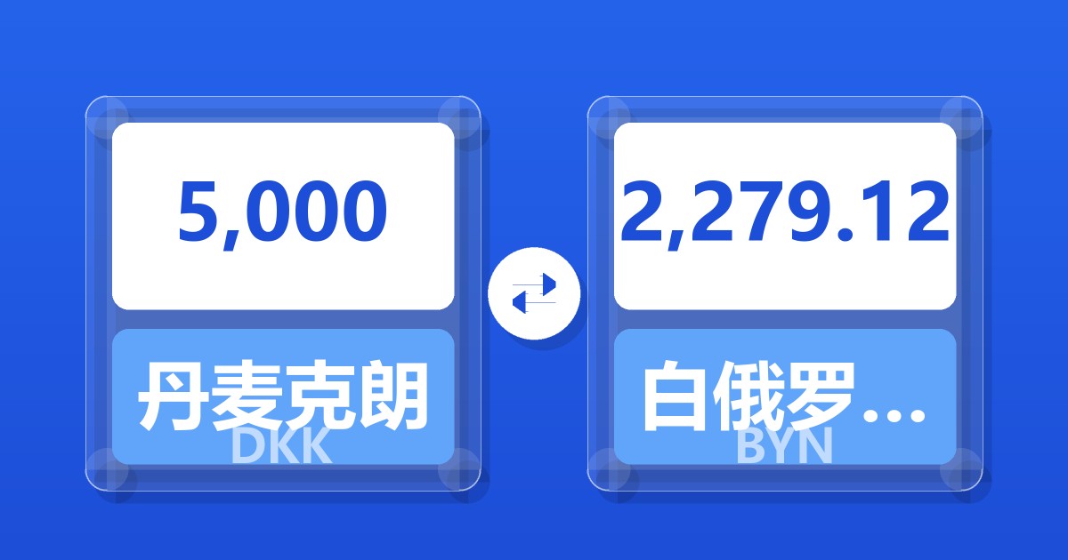 5,000丹麦克朗兑白俄罗斯卢布