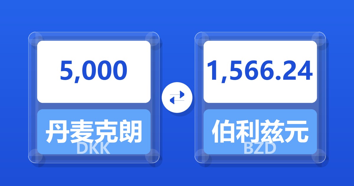 5,000丹麦克朗兑伯利兹元