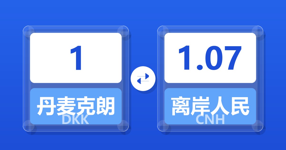 1丹麦克朗兑离岸人民币