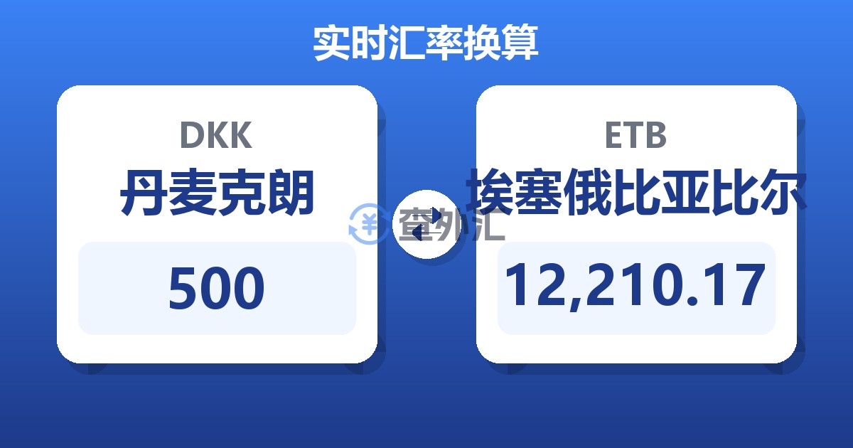 500丹麦克朗兑埃塞俄比亚比尔