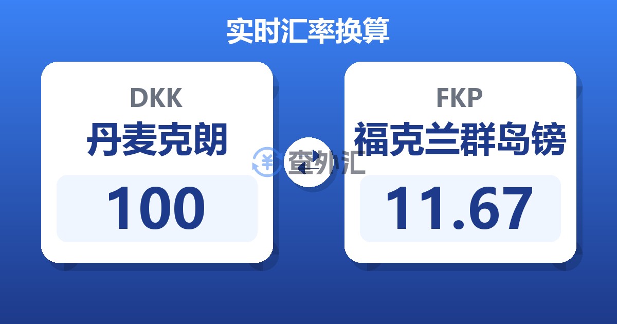 100丹麦克朗兑福克兰群岛镑