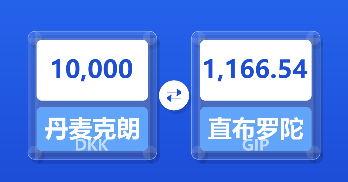 10,000丹麦克朗兑直布罗陀镑