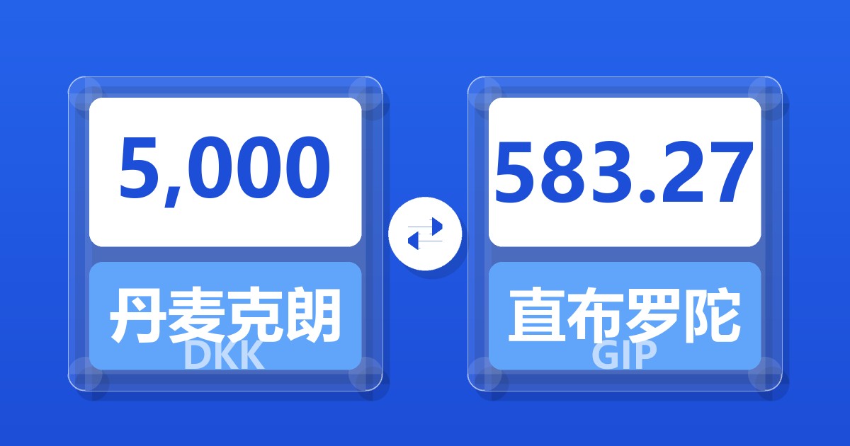 5,000丹麦克朗兑直布罗陀镑