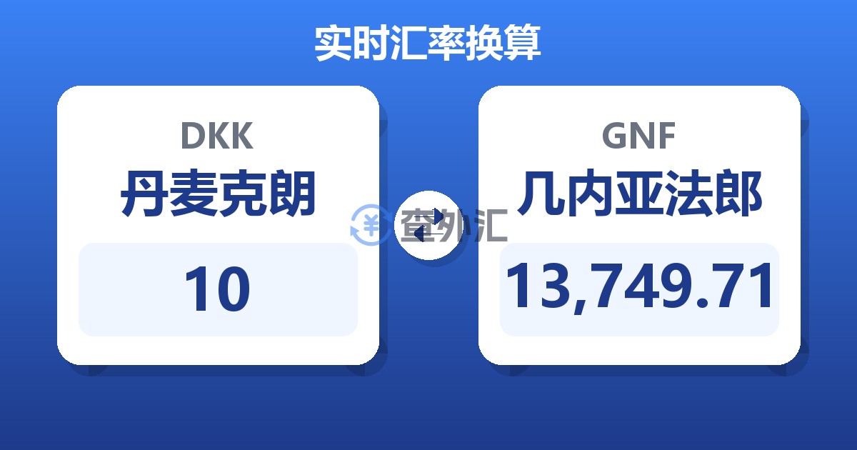 10丹麦克朗兑几内亚法郎