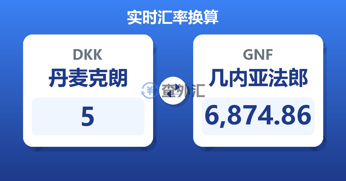 5丹麦克朗兑几内亚法郎