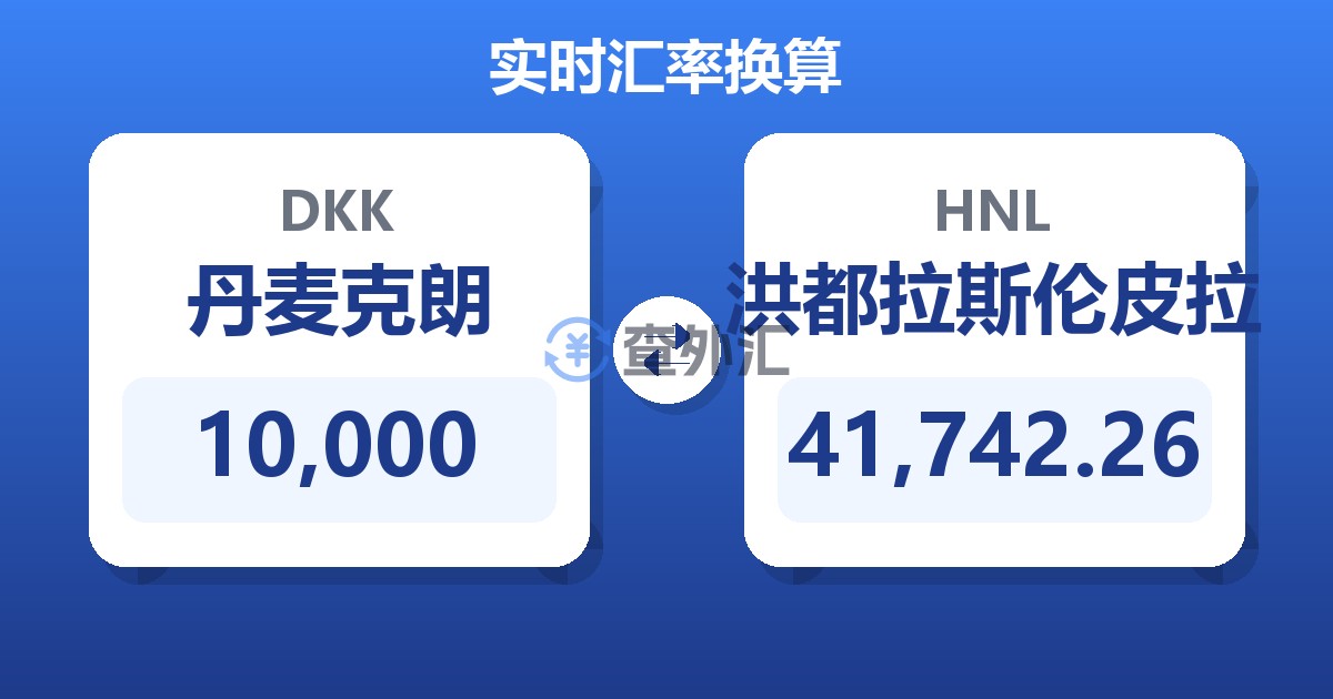 10,000丹麦克朗兑洪都拉斯伦皮拉