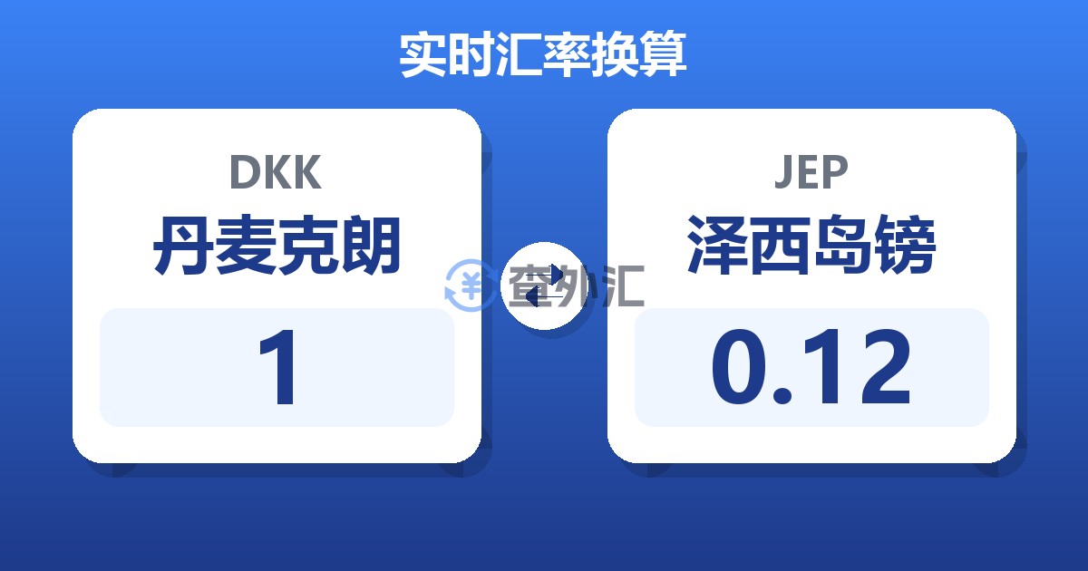 1丹麦克朗兑泽西岛镑