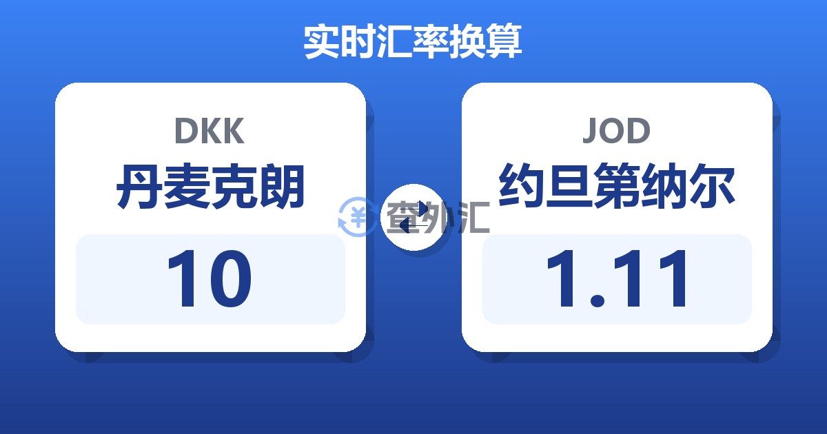 10丹麦克朗兑约旦第纳尔