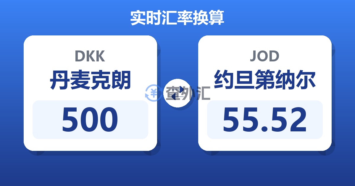 500丹麦克朗兑约旦第纳尔