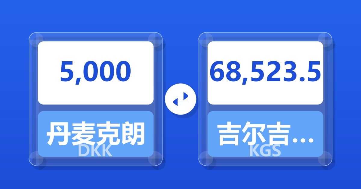 5,000丹麦克朗兑吉尔吉斯斯坦索姆