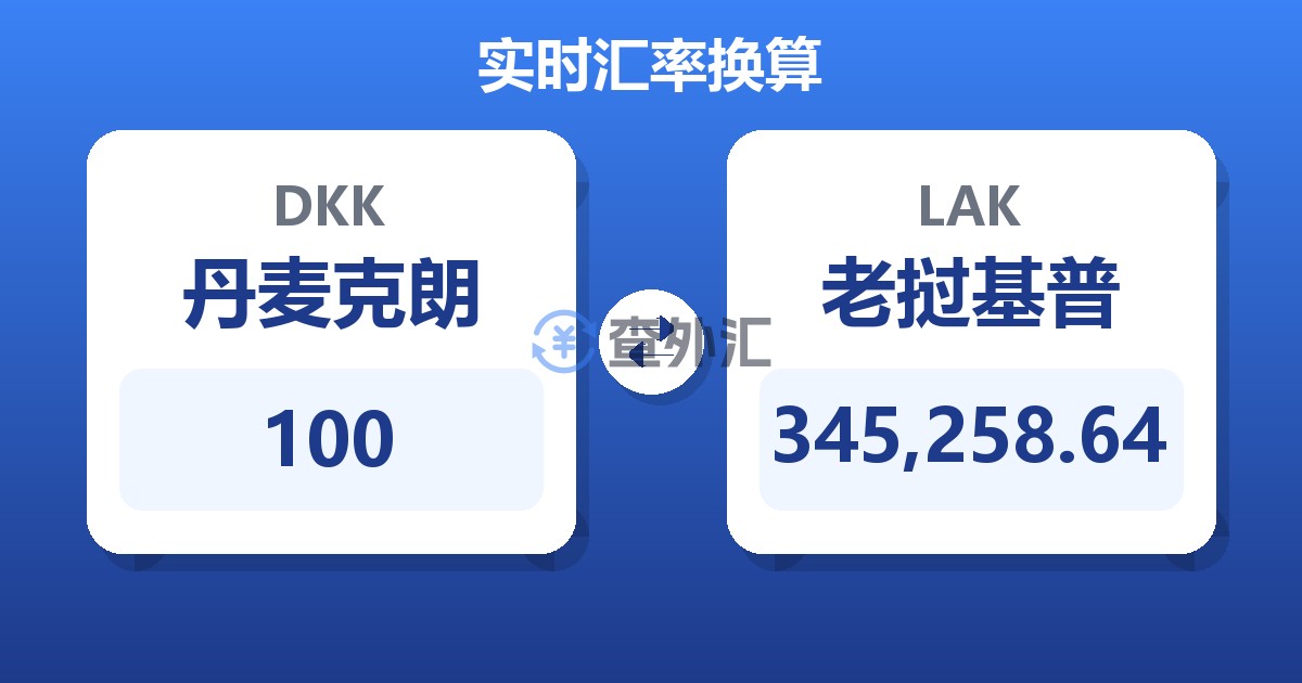 100丹麦克朗兑老挝基普