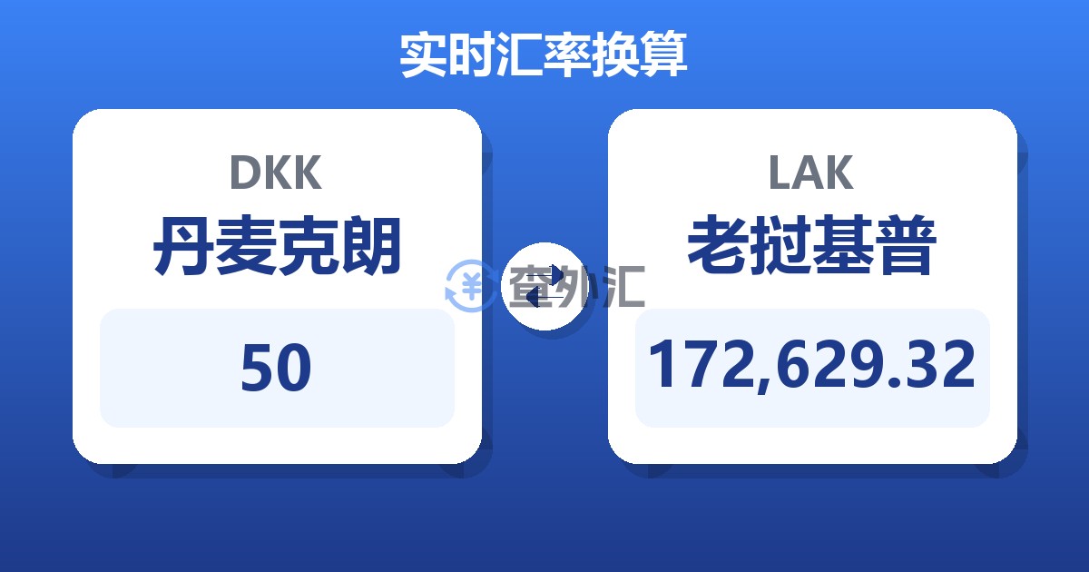 50丹麦克朗兑老挝基普