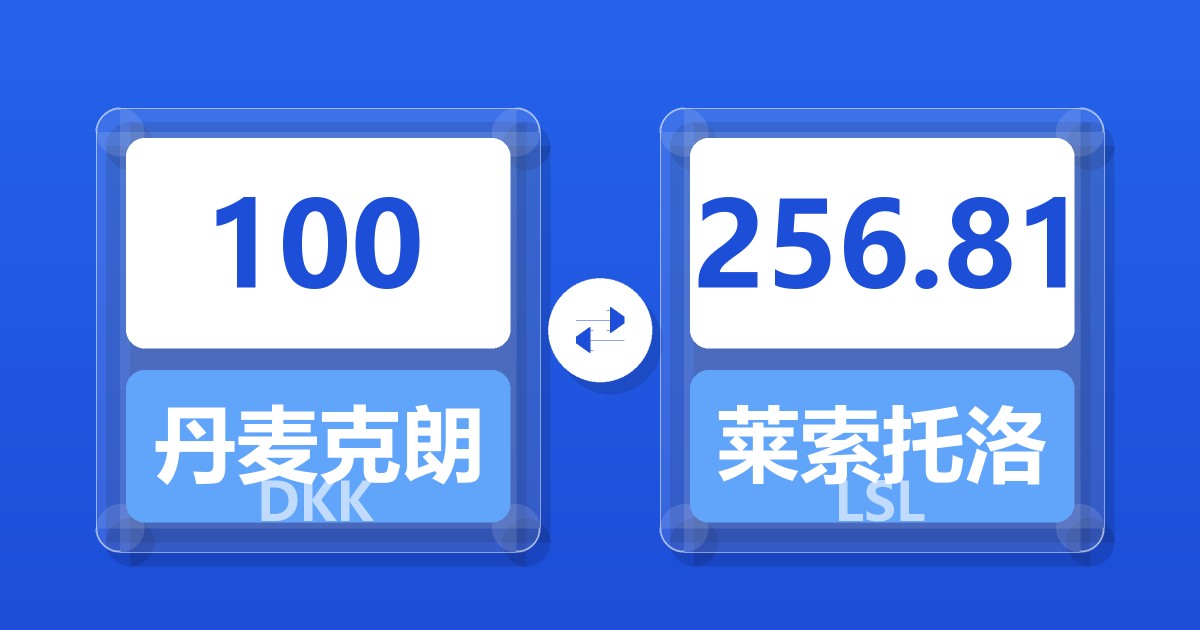 100丹麦克朗兑莱索托洛蒂