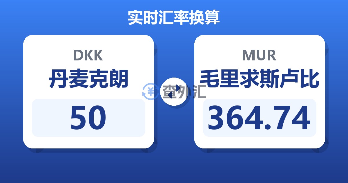 50丹麦克朗兑毛里求斯卢比