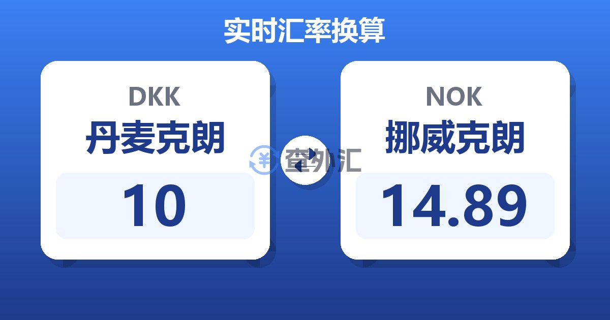 10丹麦克朗兑挪威克朗