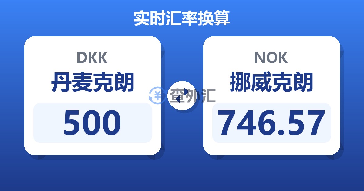 500丹麦克朗兑挪威克朗