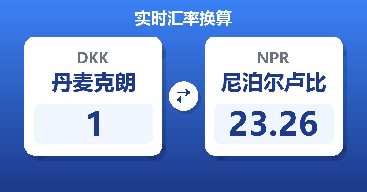 1丹麦克朗兑尼泊尔卢比