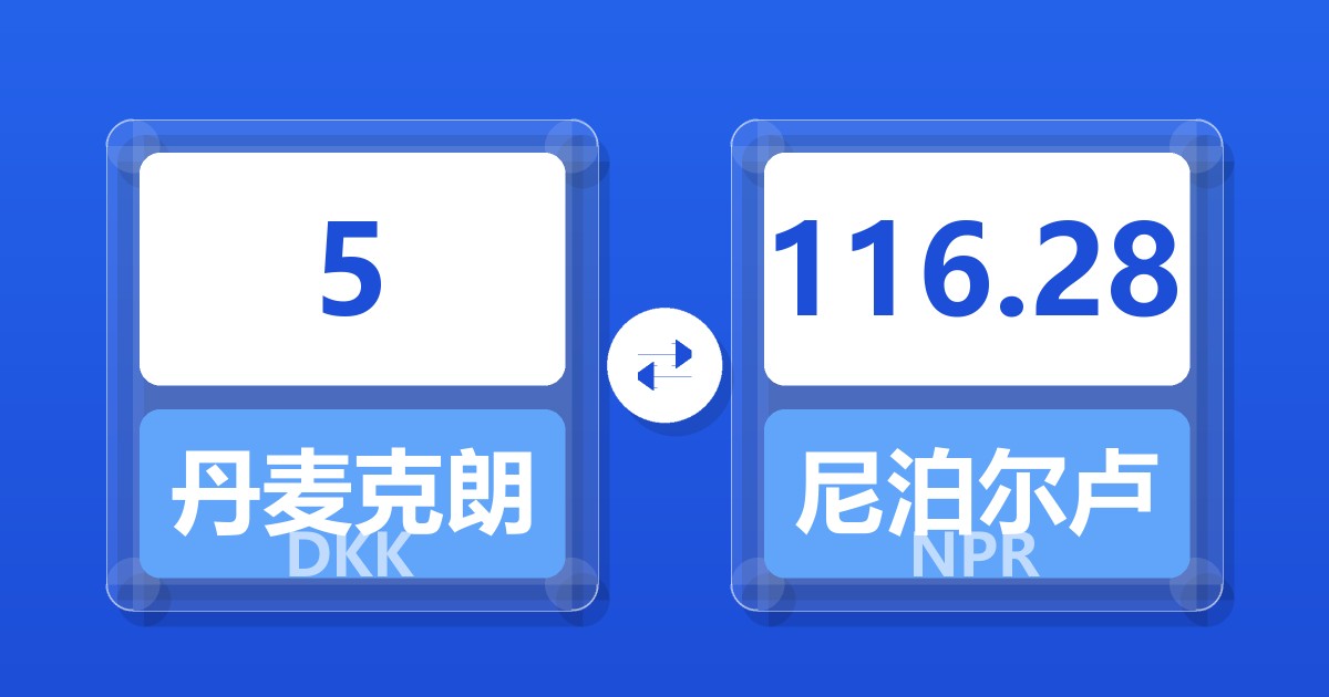 5丹麦克朗兑尼泊尔卢比