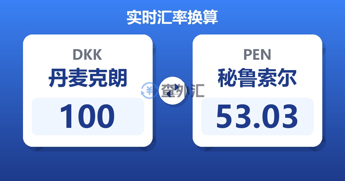 100丹麦克朗兑秘鲁索尔