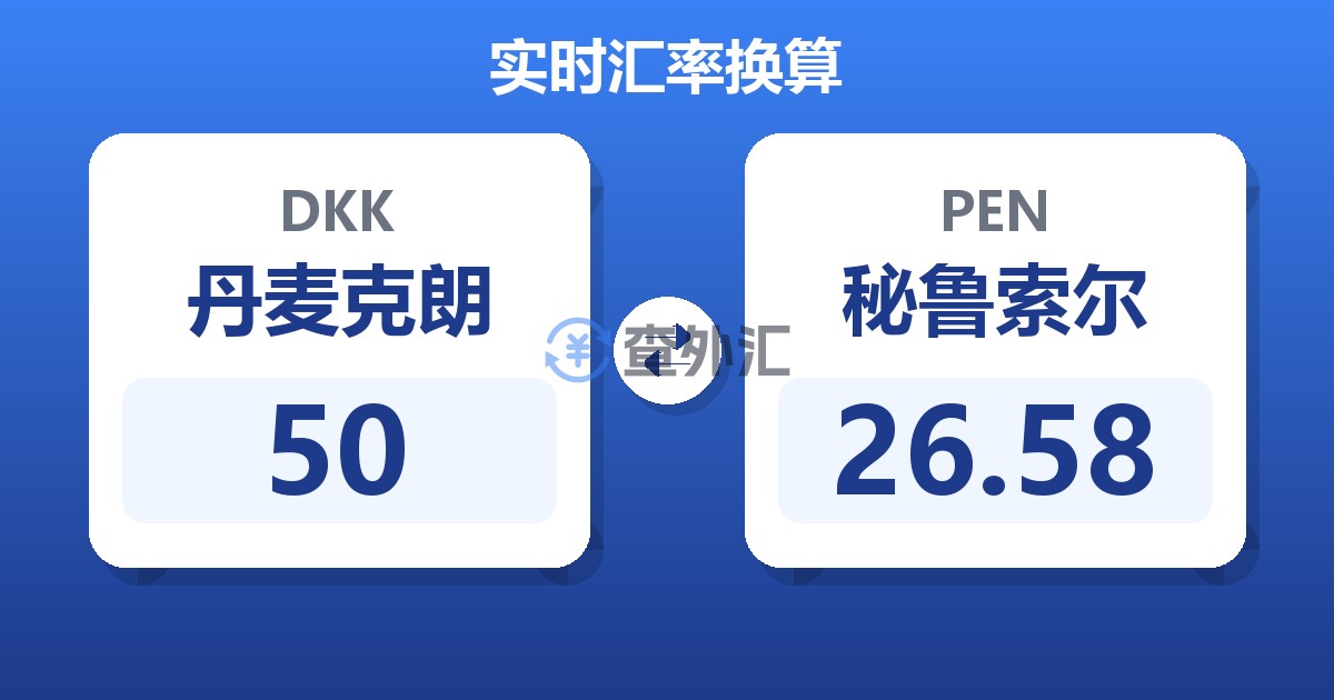 50丹麦克朗兑秘鲁索尔