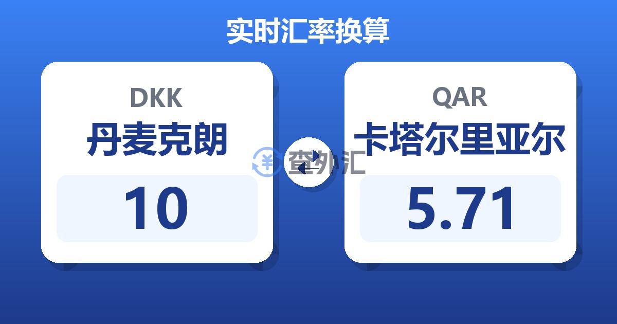 10丹麦克朗兑卡塔尔里亚尔