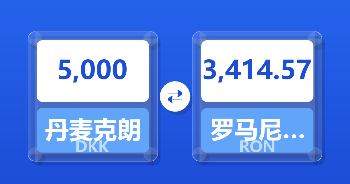 5,000丹麦克朗兑罗马尼亚列伊