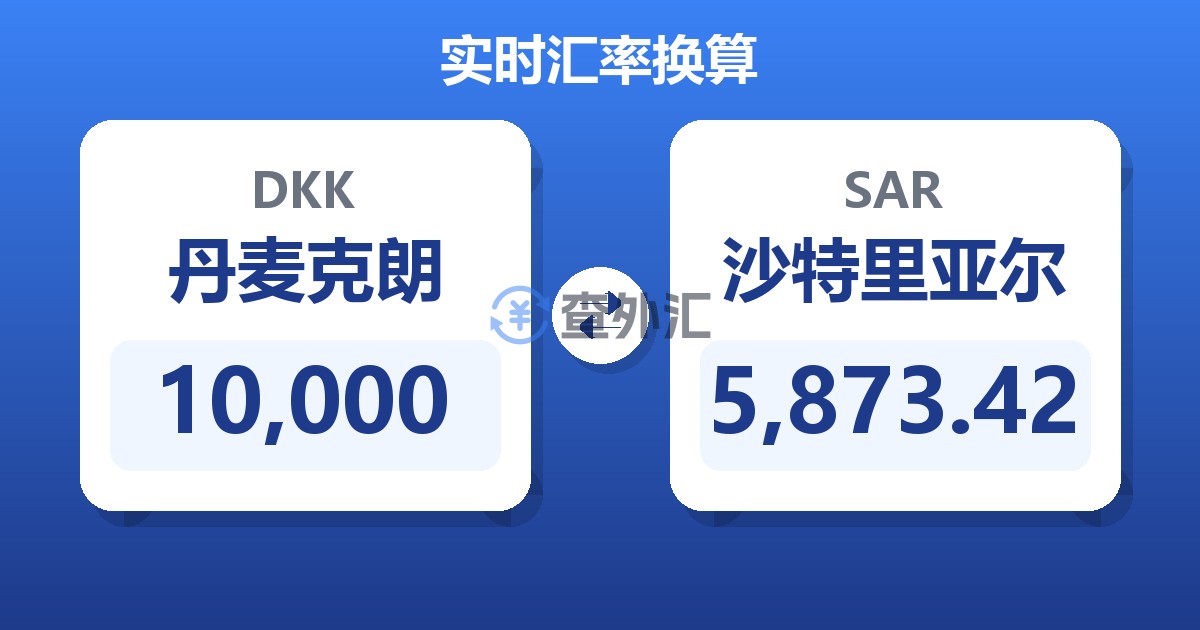 10,000丹麦克朗兑沙特里亚尔