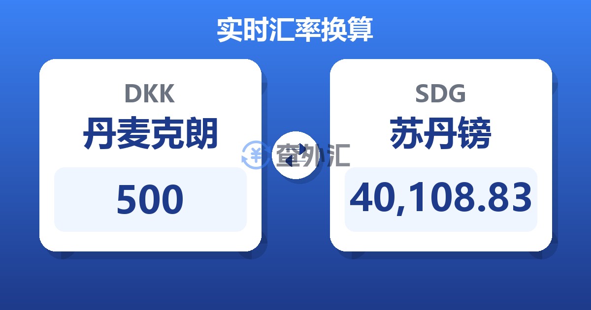 500丹麦克朗兑苏丹镑