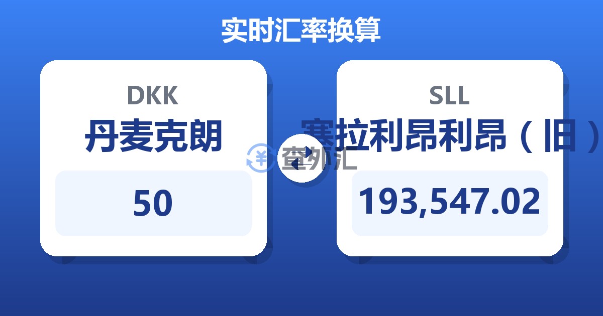 50丹麦克朗兑塞拉利昂利昂（旧）