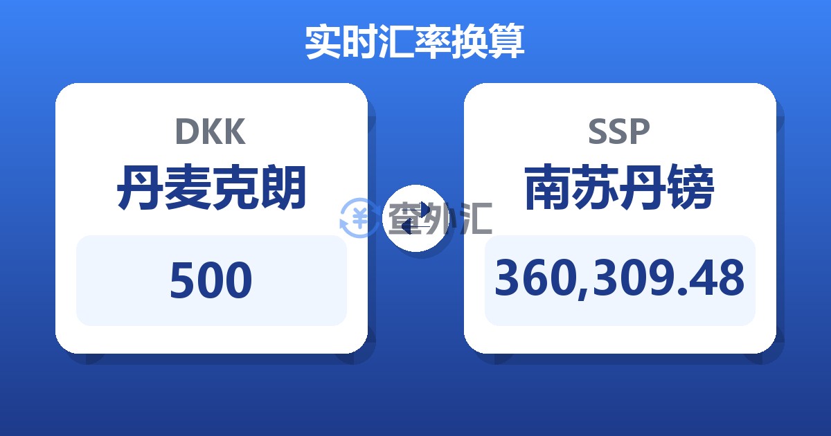 500丹麦克朗兑南苏丹镑
