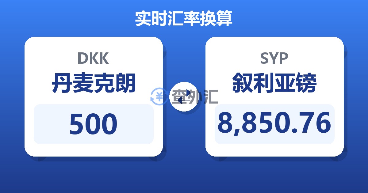 500丹麦克朗兑叙利亚镑