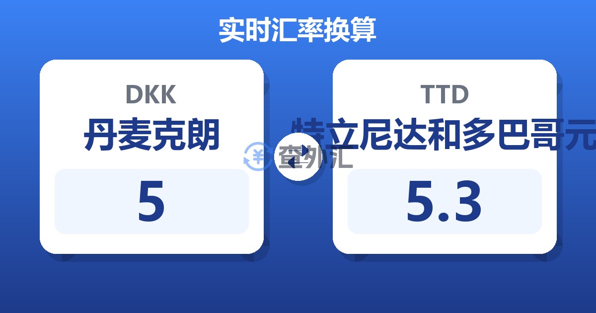 5丹麦克朗兑特立尼达和多巴哥元