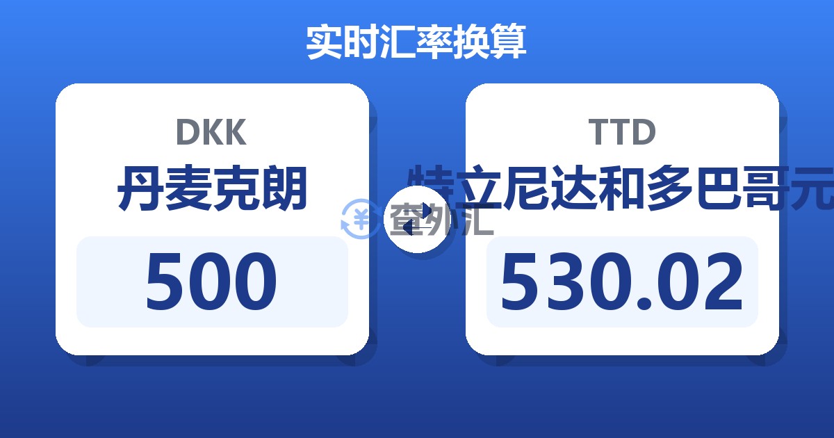 500丹麦克朗兑特立尼达和多巴哥元