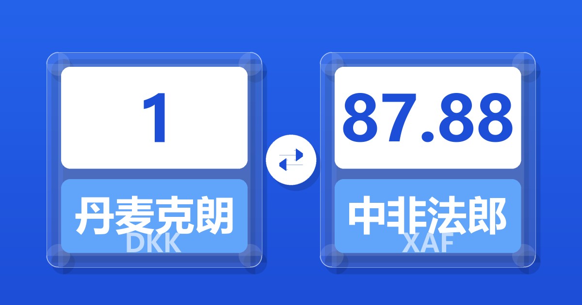 1丹麦克朗兑中非法郎