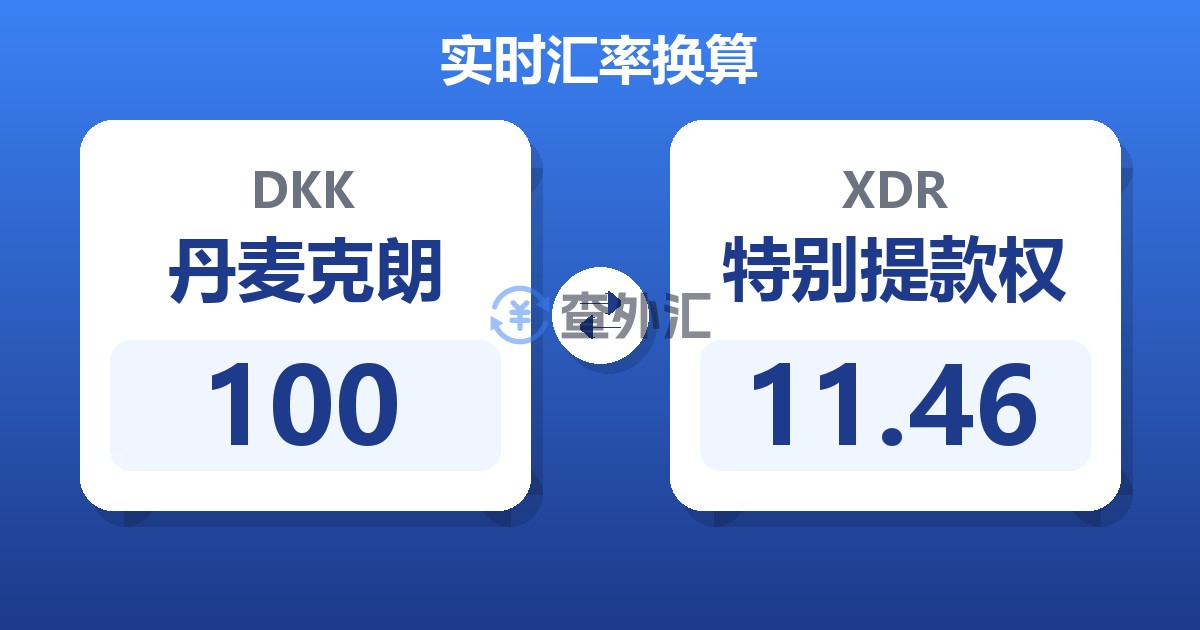 100丹麦克朗兑特别提款权