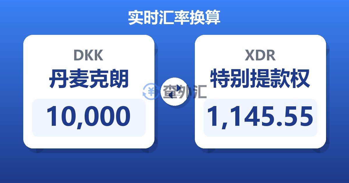 10,000丹麦克朗兑特别提款权