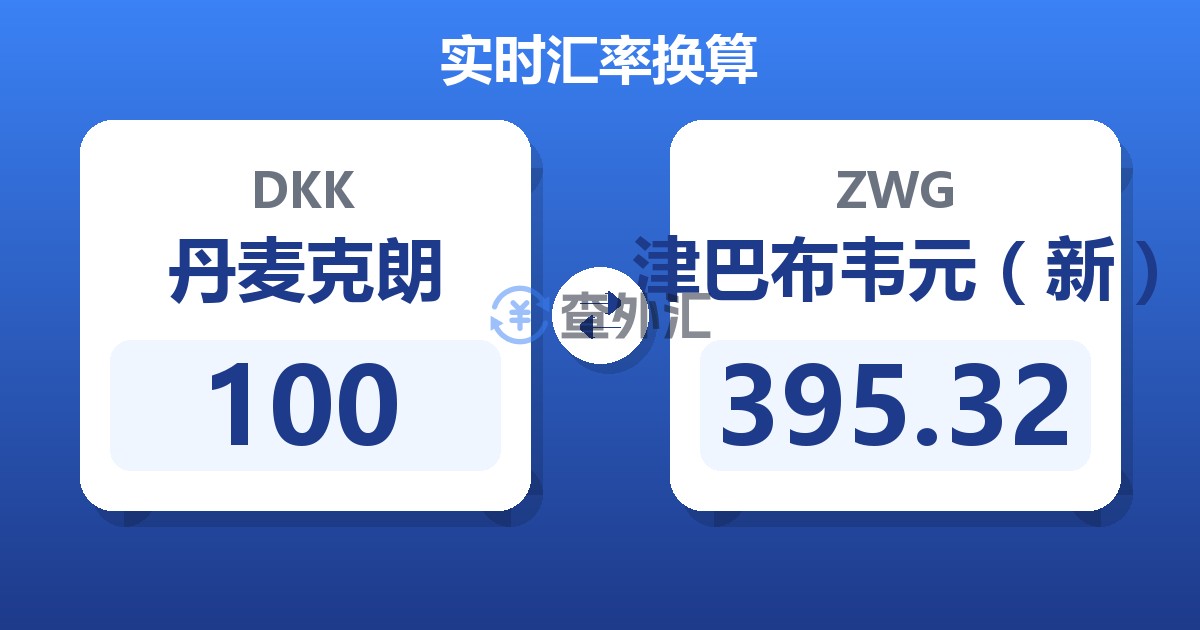 100丹麦克朗兑津巴布韦元（新）