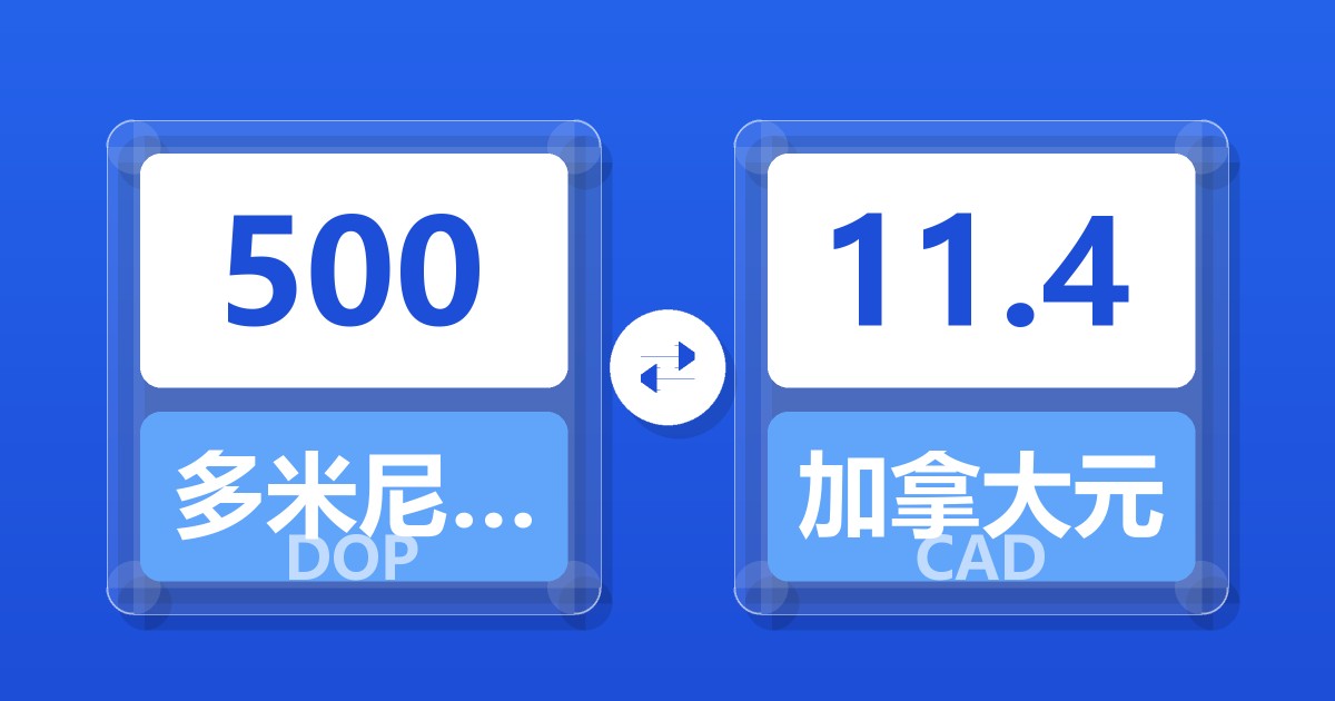 500多米尼加比索兑加拿大元