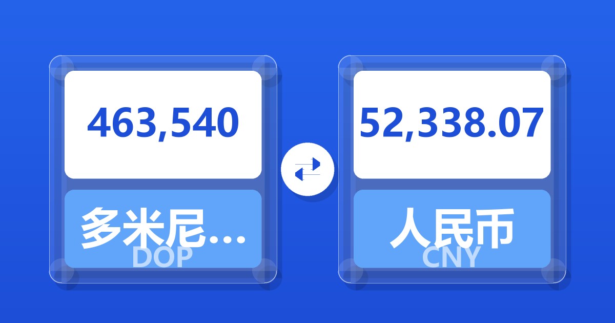 463,540多米尼加比索兑人民币