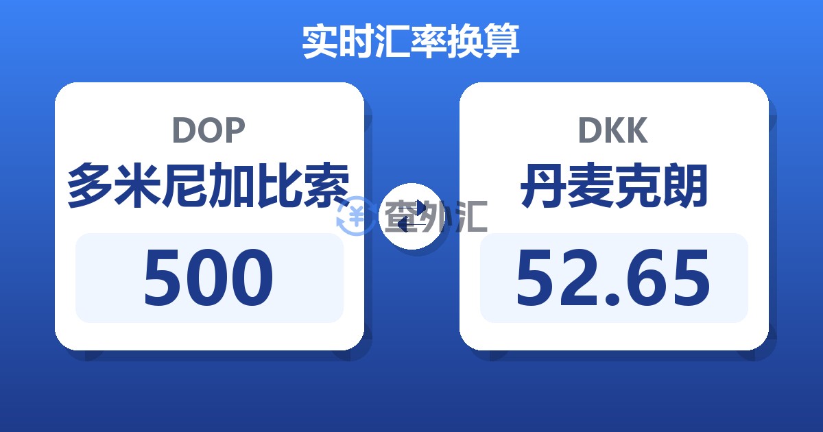 500多米尼加比索兑丹麦克朗