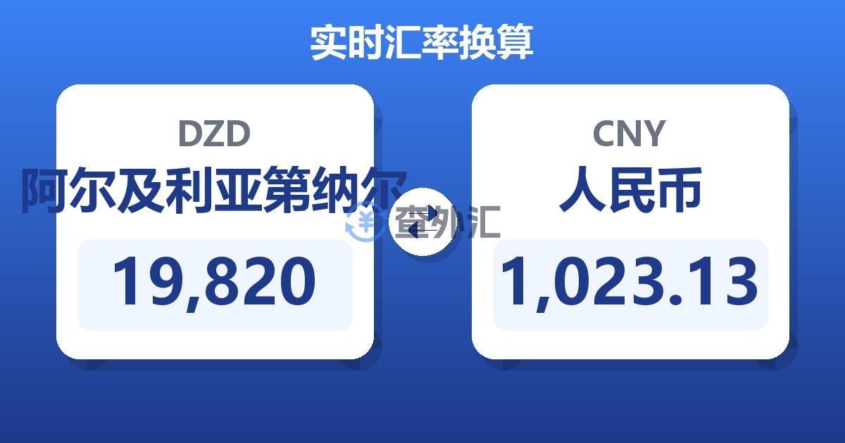 19,820阿尔及利亚第纳尔兑人民币