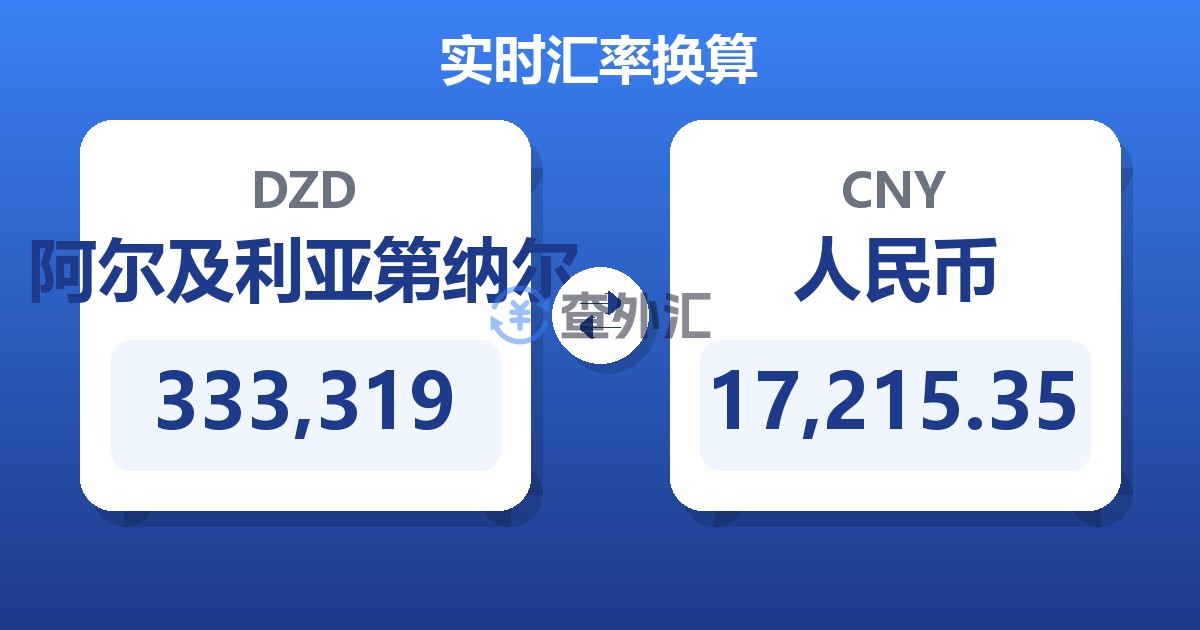 333,319阿尔及利亚第纳尔兑人民币