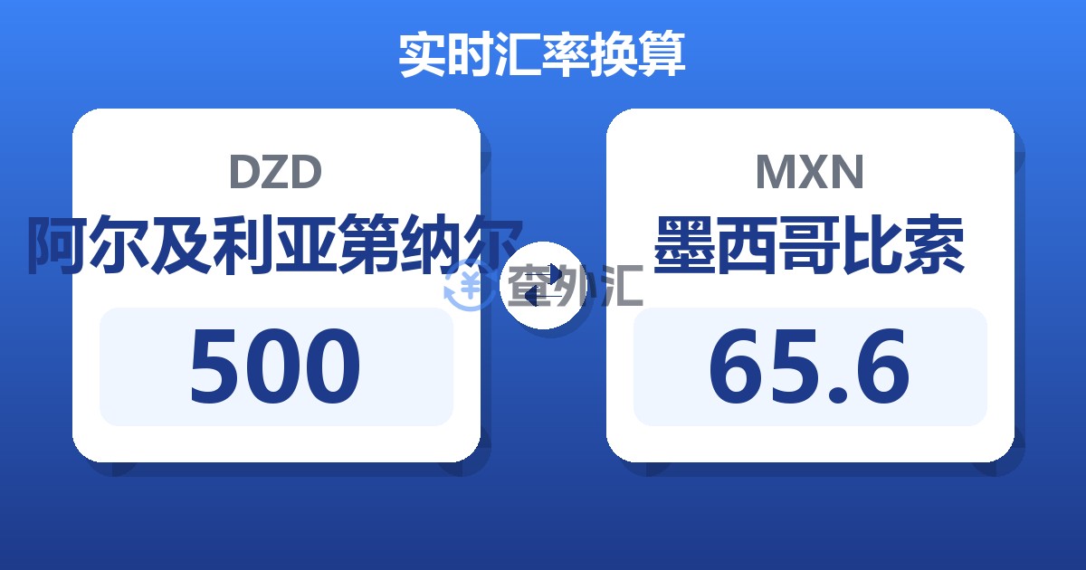 500阿尔及利亚第纳尔兑墨西哥比索