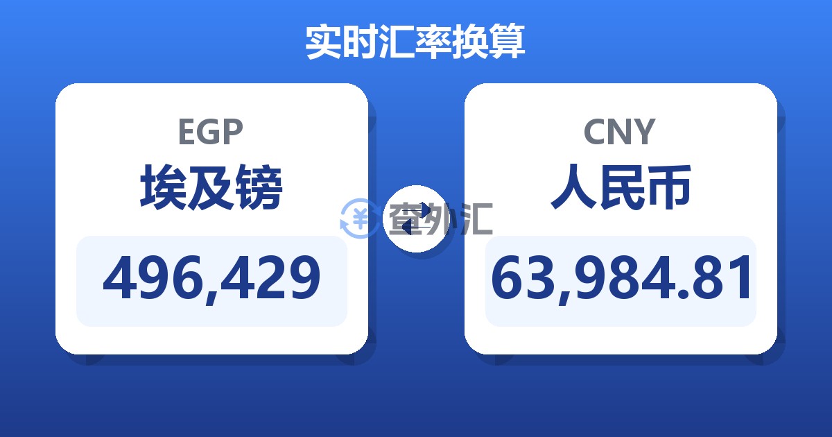 496,429埃及镑兑人民币