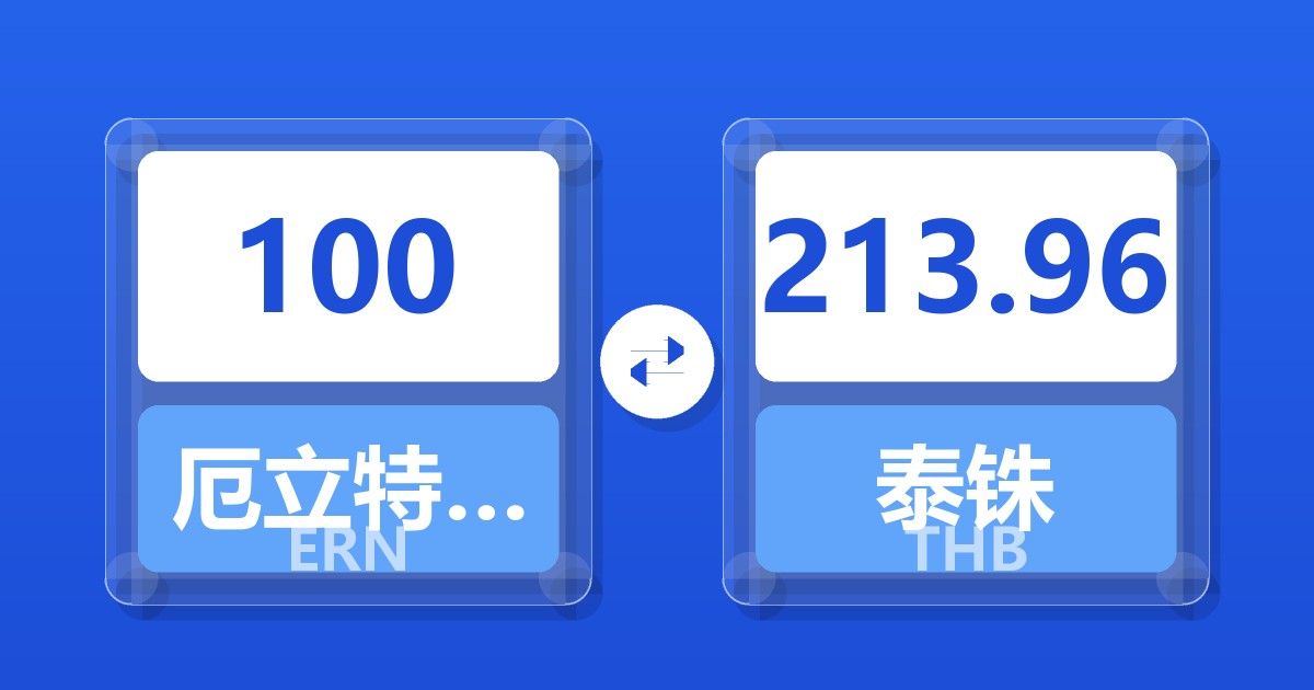 100厄立特里亚纳克法兑泰铢