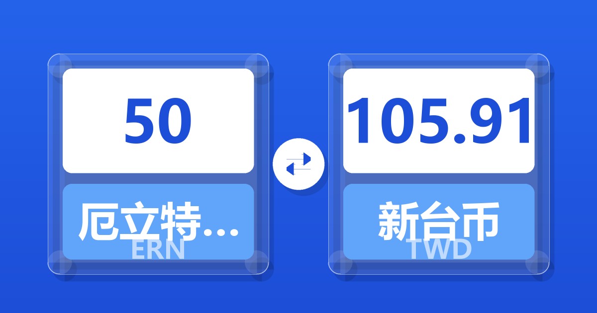 50厄立特里亚纳克法兑新台币
